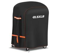 QLSXLB Housse Barbecue Exterieur, Bache Barbecue Résistante de 420D Oxford 90 x 70 x 110 CM, Housse Protection Plancha Gaz Anti-l'eau/Anti-Vent/Anti-UV/Anti-l'Humidité/Antipoussière Noir