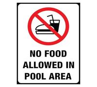 QMIQXIWS No Snacks by Pool Warning Plaque 12x8 Inch | Fun yet functional decor for summer entertaining space