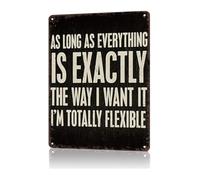 QMIQXIWS Sarcastic Office Decor Sign Vintage Metal As Long As Everything Is Exactly The Way I Want It Tin Wall-Art for Work From Home (8 X 12 in)