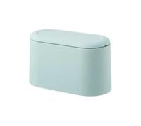 QNEGXLMVO Poubelle de bureau simple | Mini couvercle escamotable durable et automatique, for coiffeuses, bureau à domicile(Blue)