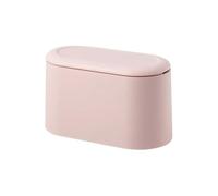 QNEGXLMVO Poubelle de bureau simple | Mini couvercle escamotable durable et automatique, for coiffeuses, bureau à domicile(Pink)