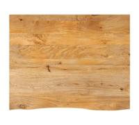Qnhdfrt 100x80 cm Live Edge Solid Mango Wood Table Top
