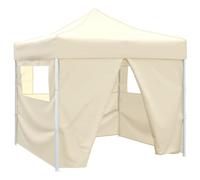 Qnhdfrt 10x10 ft Pop-Up Gazebo with 4 Removable Sidewalls, Cream