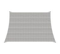 Qnhdfrt 10x16ft Rectangular HDPE Sun Shade Sail, Light Gray & White