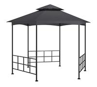 Qnhdfrt 10x9 ft Outdoor Gazebo with Sidewalls, Steel Frame, Charcoal