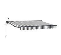 Qnhdfrt 11.5x6.5ft Electric Retractable Patio Awning, Semi-Cassette