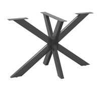 Qnhdfrt 120cm Spider Table Leg, Anthracite Powder Coated Steel Base