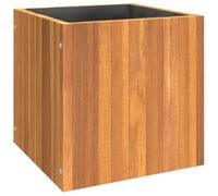 Qnhdfrt 14-inch Solid Acacia Wood Square Planter Box | Features a non-woven liner bag and measures 35x35x35 cm, suitable for indoor flowers in living rooms or offices.