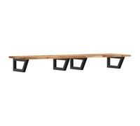 Qnhdfrt 140x40cm Acacia Wood Floating Vanity Shelf with Brackets