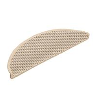 Qnhdfrt 15 Tapis d'Escalier Autocollants Effet Sisal 56x17x3 cm - Marchettes d'Escalier Antidérapantes et Isolantes Phoniques pour Protection des Marches - Couleur Berbère