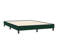 Qnhdfrt 160x210cm Dark Green Velvet Double Bed Frame with Slats | Features robust support legs and a modern design for bedrooms; fits standard mattresses (not included).