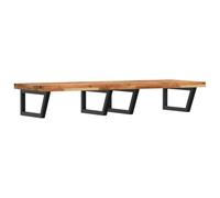 Qnhdfrt 160x50cm Acacia Wood & Steel Floating Vanity Top