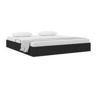Qnhdfrt 180x200cm Storage Bed Frame with Hydraulic Lift & Headboard, Black