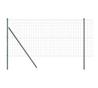Qnhdfrt 1x25m Green PVC Coated Steel Euro Garden Fence Kit