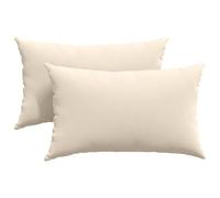 Qnhdfrt 2-Pack Beige Rectangular Throw Pillows 12x20 inches
