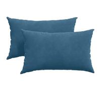 Qnhdfrt 2-Pack Blue Corduroy Rectangular Throw Pillows