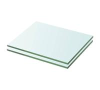 Qnhdfrt 2-Pack Clear Tempered Glass Shelf Panels (20x20cm, 8mm)