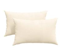 Qnhdfrt 2-Pack Cream Corduroy Lumbar Pillow Covers 12x20 inches