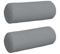 Qnhdfrt 2-Pack Light Gray Bolster Pillows 25x70cm Fabric Accent Cushions