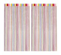 Qnhdfrt 2-Pack Multicolor Polyester String Curtains