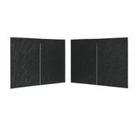 Qnhdfrt 2-Pack PE Party Tent Side Walls, Anthracite 300x195 cm | Features zippers and hook-and-loop fasteners for quick attachment to outdoor garden marquees and canopy pavilions.