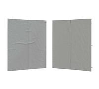 Qnhdfrt 2-Pack PE Party Tent Sidewalls with Windows, Light Gray