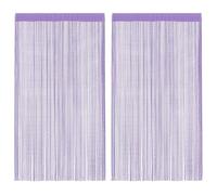 Qnhdfrt 2-Pack Purple Polyester String Curtains