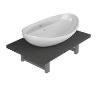Qnhdfrt 2-Piece Bathroom Vanity Set with Ceramic Sink & Metal Wall Shelf