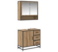 Qnhdfrt 2-Piece Engineered Wood Bathroom Vanity Set, Artisan Oak