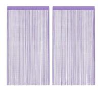 Qnhdfrt 2-Piece Purple Polyester String Curtains 140 x 250 cm