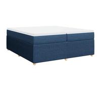 Qnhdfrt 200x200cm Fabric Bed with Mattresses & Slatted Frame, Blue