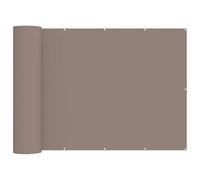 Qnhdfrt 200x700 cm Polyester Balcony Privacy Screen, Taupe | Includes aluminum grommets and rope for easy installation on balcony railings, patios, and garden fences.