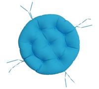 Qnhdfrt 24" Round Outdoor Chair Cushion, Light Blue Oxford Fabric Seat Pad