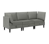 Qnhdfrt 3-Piece Dark Gray Polyester Modular Sectional Sofa