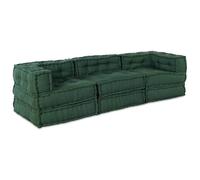Qnhdfrt 3-Seater Modular Fabric Sofa, Green