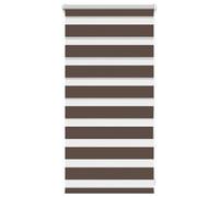 Qnhdfrt 40x100cm Zebra Roller Blind, Polyester Day & Night Shade, Brown