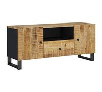 Qnhdfrt 41-inch Solid Mango Wood Industrial TV Stand
