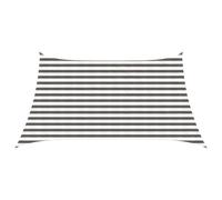 Qnhdfrt 4x2m Rectangular HDPE Sun Shade Sail, Light Gray & White