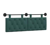 Qnhdfrt 51-inch Wall-Mounted Fabric Hanging Headboard, Dark Green