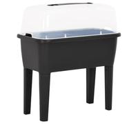 Qnhdfrt 52L Elevated Planter Box with Lid, Plastic Raised Garden Bed