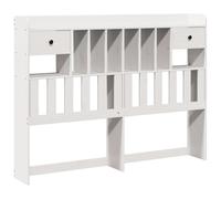 Qnhdfrt 55-inch Solid Pine Wood Storage Headboard, White