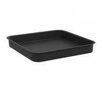 Qnhdfrt 6-inch Square Black Plastic Flower Pot Saucers | Pack of 24 durable trays designed to catch excess water and soil runoff for indoor and outdoor potted plants.