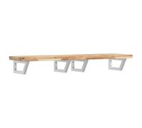 Qnhdfrt 63" Acacia Wood Floating Vanity Shelf with 4 Brackets