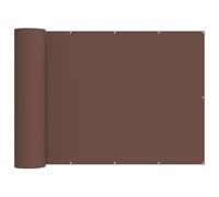 Qnhdfrt 6x26 ft Brown Polyester Balcony Privacy Screen with Grommets | Made of durable Oxford fabric, ideal for shading and wind protection on patio, deck, and garden fences.