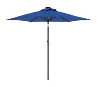 Qnhdfrt 7.5ft Square Patio Umbrella with Crank and Tilt, Azure Blue