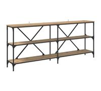 Qnhdfrt 71-inch Engineered Wood Console Table with Shelf, Artisan Oak