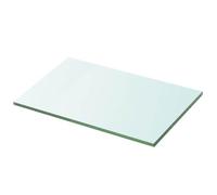 Qnhdfrt 8mm Clear Tempered Glass Slatwall Shelf, 30x20cm