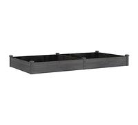 Qnhdfrt 8x4 Ft Gray Fir Wood Raised Garden Bed with Liner | Measures 96x48x10 inches, ideal for growing vegetables, fruits, and flowers on your patio, backyard, or balcony.