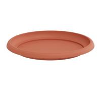 Qnhdfrt 9.25-inch Round Plastic Plant Saucers, Brick Red | Pack of 24 water-drip trays designed to catch excess soil and runoff for indoor and outdoor potted plants.