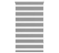 Qnhdfrt 90x150cm Grey Polyester Day Night Zebra Roller Shade